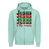 Seafoam jesus is the reason Zipper Hoodie - BarkalooDesign