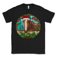 Black Brown Horse Christmas Classic Tee - RanaPortraitStore