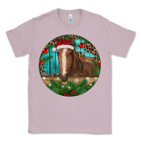 Lilac Brown Horse Christmas Classic Tee - RanaPortraitStore