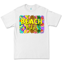 White beach vibes summer brushstroke Premium Tee - Jasminsmagicworld