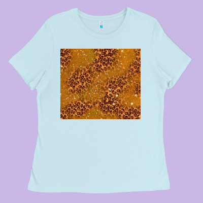 Glitter Cowhide Ladies Tee Designed By Tumblerdesignbyshophia
