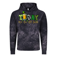 Cloud Black Today we are all Irish Vintage Hoodie - OliviaCreatesArt