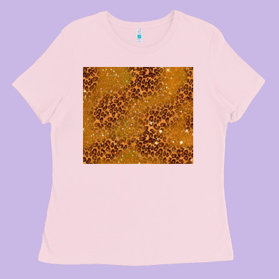 Glitter Cowhide Ladies Tee Designed By Tumblerdesignbyshophia
