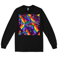 Black lgbt flag seamless pattern Long Sleeve Tee - FaDigitalArtStudio