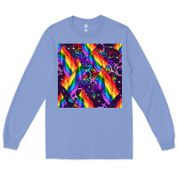 Colony Blue lgbt flag seamless pattern Long Sleeve Tee - FaDigitalArtStudio