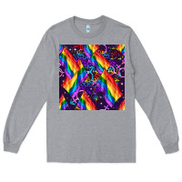 Heather Grey lgbt flag seamless pattern Long Sleeve Tee - FaDigitalArtStudio