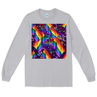 Moon Dust lgbt flag seamless pattern Long Sleeve Tee - FaDigitalArtStudio