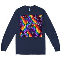 Navy lgbt flag seamless pattern Long Sleeve Tee - FaDigitalArtStudio