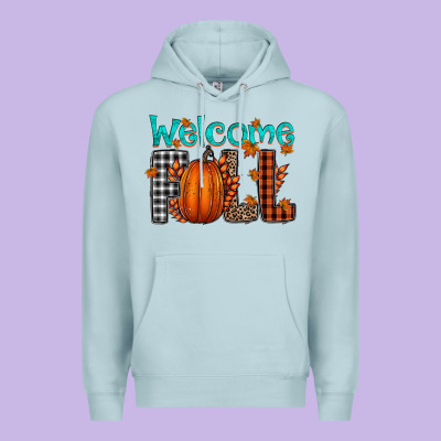 Welcome Fall Premium Hoodie Designed By Cowhidedigitalart