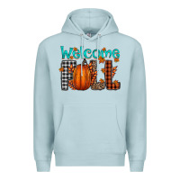 Blue Mist Welcome Fall Premium Hoodie - CowhideDigitalArt