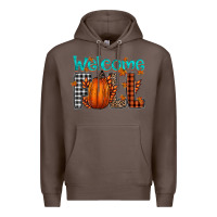Coffee Welcome Fall Premium Hoodie - CowhideDigitalArt
