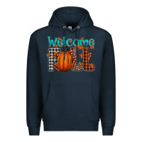 Navy Welcome Fall Premium Hoodie - CowhideDigitalArt