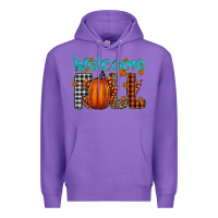 Purple Welcome Fall Premium Hoodie - CowhideDigitalArt