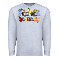 Heather Grey teacher squad Premium Sweatshirt - AdoDesignShop