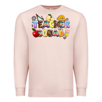Pale Pink teacher squad Premium Sweatshirt - AdoDesignShop