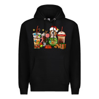 Black Christmas coffee cups with Beagle Premium Hoodie - RanaPortraitStore