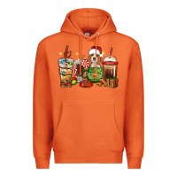 Carrot Christmas coffee cups with Beagle Premium Hoodie - RanaPortraitStore