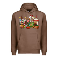 Chestnut Christmas coffee cups with Beagle Premium Hoodie - RanaPortraitStore