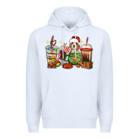 White Christmas coffee cups with Beagle Premium Hoodie - RanaPortraitStore