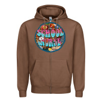 Chestnut western groovy school nurse Zipper Hoodie - BarkalooDesign