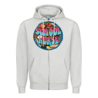 Dove Grey western groovy school nurse Zipper Hoodie - BarkalooDesign