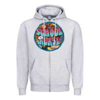 Heather Grey western groovy school nurse Zipper Hoodie - BarkalooDesign