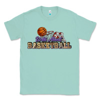 Seafoam Wild about Basketball Classic Tee - HowdyJamesFarm