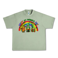 Oil Green Happy St. Patrick's Day rainbow gnomes Urban Heavy Tee - CowGirlArtShop