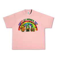 Salmon Happy St. Patrick's Day rainbow gnomes Urban Heavy Tee - CowGirlArtShop