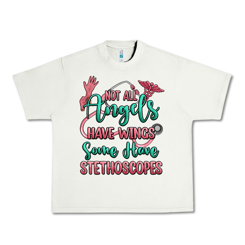 Not All Angels Have Wings Some Have Stethoscopes Urban Heavy Tee by RanaPortraitStore | Teevron