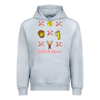 Heather Grey softball coquette bow Urban Hoodie - JahusDesignShop