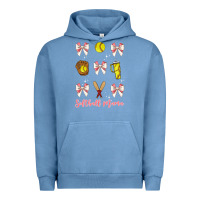 Pigment Pebble Blue softball coquette bow Urban Hoodie - JahusDesignShop