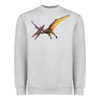 Heather Grey dinosaur pterodactyl Heavyweight Sweatshirt - Artiststas