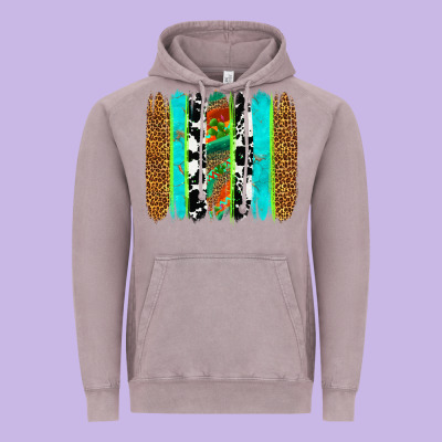 Western Brushstrokes Vintage Hoodie Designed By Oliviacreatesart