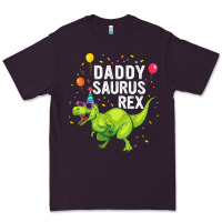 Plum Mens Daddysaurus T Rex Dinosaur Daddy Family Matching Gifts Idea Premium Tee - maiPhamDesign