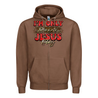 Chestnut i'm only talking to jesus today christmas Zipper Hoodie - BarkalooDesign
