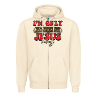 Sandshell i'm only talking to jesus today christmas Zipper Hoodie - BarkalooDesign
