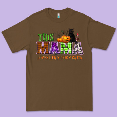 This Mama Loves Her Spooky Crew Premium Tee Designed By Nancycooperartshop