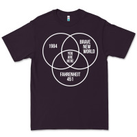 Plum 1984 Brave New World Fahrenheit 451 Conspiracy T-Shirt Premium Tee - maiPhamDesign