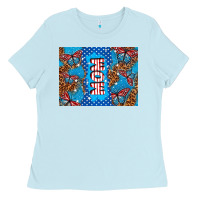 Baby Blue American mom Ladies Tee - TumblerDesignByShophia