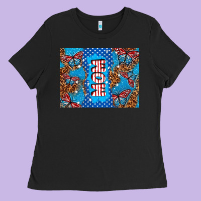 American Mom Ladies Tee Designed By Tumblerdesignbyshophia