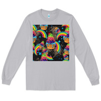 Moon Dust pride cupcake seamless pattern Long Sleeve Tee - FaDigitalArtStudio
