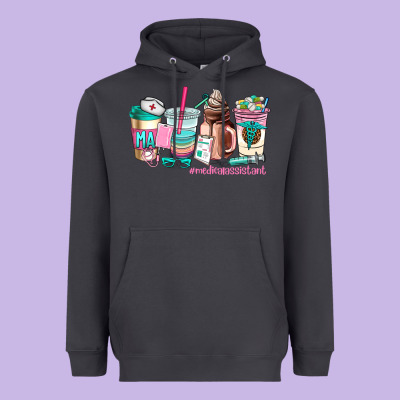 Medical Assistant Coffee Cup Heavyweight Hoodie Designed By Adodesignshop