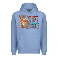 Colony Blue cooking is love made edible Premium Hoodie - CowhideDigitalArt