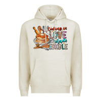 Oatmeal Heather cooking is love made edible Premium Hoodie - CowhideDigitalArt