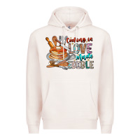 Pale Pink cooking is love made edible Premium Hoodie - CowhideDigitalArt