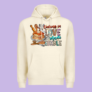 Cooking Is Love Made Edible Premium Hoodie Designed By Cowhidedigitalart