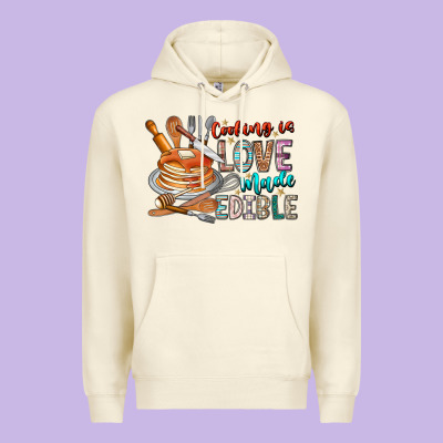 Cooking Is Love Made Edible Premium Hoodie Designed By Cowhidedigitalart