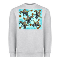 Heather Grey spinosaurus Heavyweight Sweatshirt - Artiststas