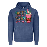 Vintage Denim coffee gives me teacher powers Vintage Hoodie - OliviaCreatesArt